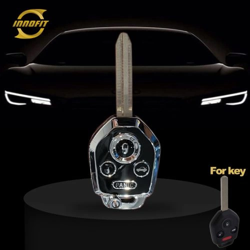 SBC2T1-Black-Silver Plating- Car Key Cover For Subaru