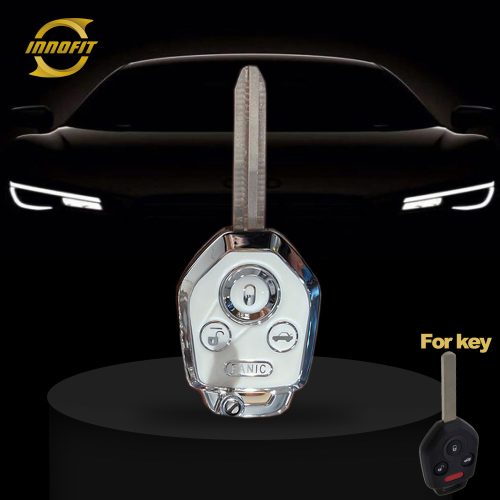 SBC2T1-White-Silver Plating- Car Key Cover For Subaru