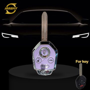 SBC2T1-Purple-Silver Plating- Car Key Cover For Subaru