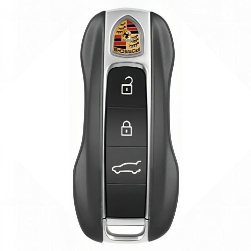POB1T1-White-Gold Plating- Car Key Cover For Porsche