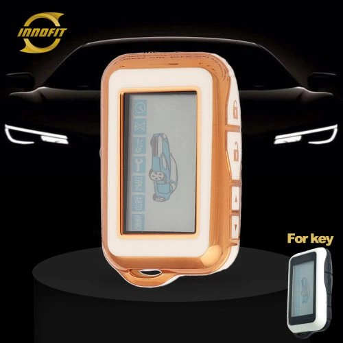 STC1T1-White-Gold Plating- Car Key Cover For StarLine