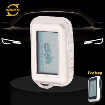 STC1T1-White-Silver Plating- Car Key Cover For StarLine