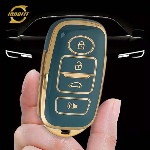 PEB3T1-Granny Grey-Gold Plating- Car Key Cover For Perodua