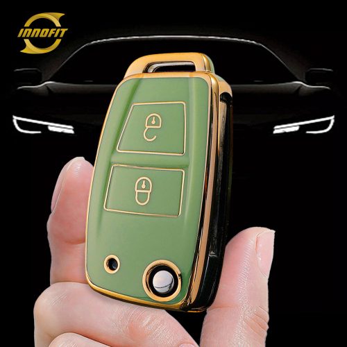VEB1T1-Green-Gold Plating- Car Key Cover For Venucia