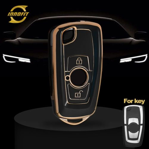 VEC1T1-Black-Gold Plating- Car Key Cover For Venucia
