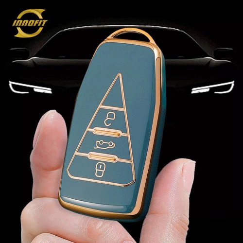 VEG1T1-Granny Grey-Gold Plating- Car Key Cover For Venucia
