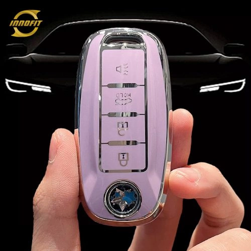 VEH2T1-Purple-Silver Plating- Car Key Cover For Venucia