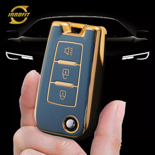 VEI1T1-Granny Grey-Gold Plating- Car Key Cover For Venucia