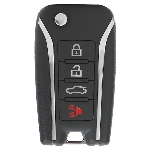 VEI2T1-Red-Gold Plating- Car Key Cover For Venucia