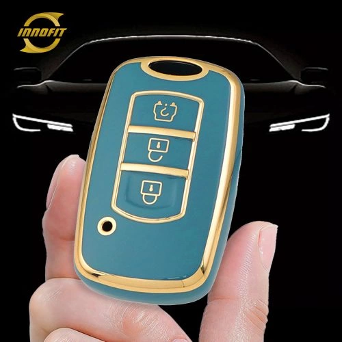 VEL1T1-Granny Grey-Gold Plating- Car Key Cover For Venucia
