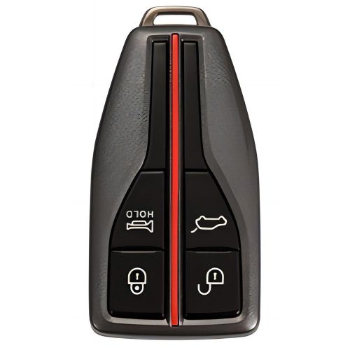 HNA3T1-Black-Metal Gray Plating- Car Key Cover For Hong Qi