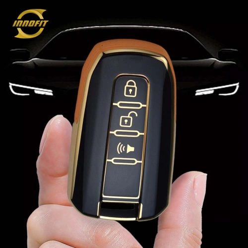 SSC1T1-Black-Gold Plating- Car Key Cover For Ssangyong