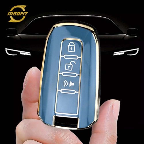 SSC1T1-Granny Grey-Gold Plating- Car Key Cover For Ssangyong