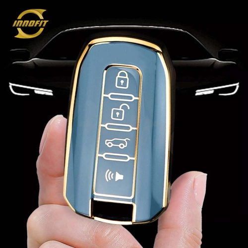 SSC2T1-Granny Grey-Gold Plating- Car Key Cover For Ssangyong