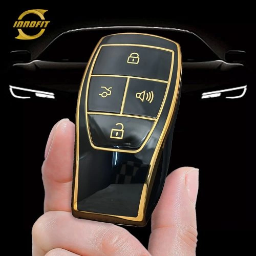 BIB1T1-Black-Gold Plating- Car Key Cover For BAIC