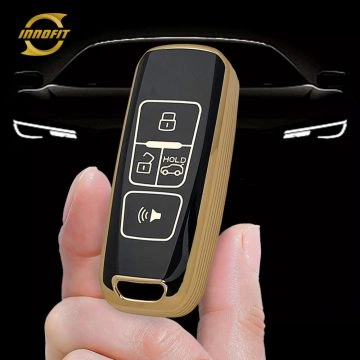 PRA2T1-Black-Gold Plating- Car Key Cover For Proton