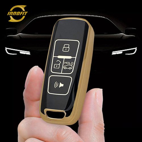PRA2T1-Black-Gold Plating- Car Key Cover For Proton