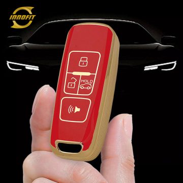 PRA2T1-Red-Gold Plating- Car Key Cover For Proton