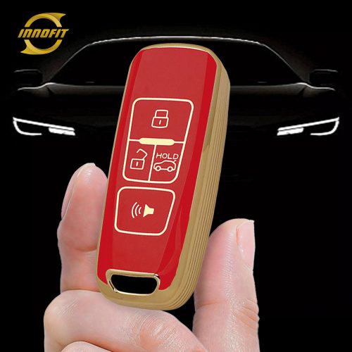 PRA2T1-Red-Gold Plating- Car Key Cover For Proton