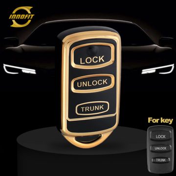 MII1T1-Black-Gold Plating- Car Key Cover For Mitsubishi