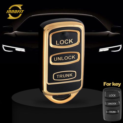 MII1T1-Black-Gold Plating- Car Key Cover For Mitsubishi