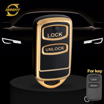 MII2T1-Black-Gold Plating- Car Key Cover For Mitsubishi