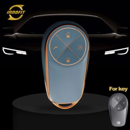 NOA2T1-Granny Grey-Gold Plating- Car Key Cover For NIO