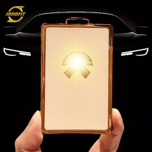 NOB1T1-White-Gold Plating- Car Key Cover For NIO