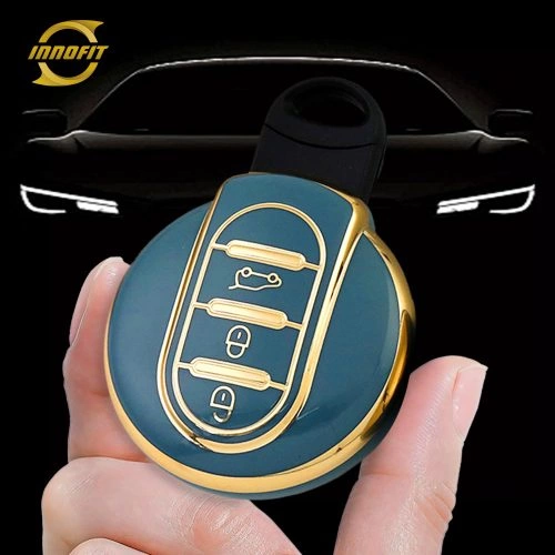 MNA2T1-Granny Grey-Gold Plating- Car Key Cover For MINI