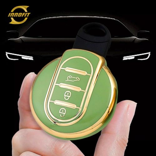 MNA2T1-Green-Gold Plating- Car Key Cover For MINI