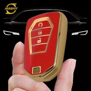 LSB1T1-Red-Gold Plating- Car Key Cover For Lsuzu
