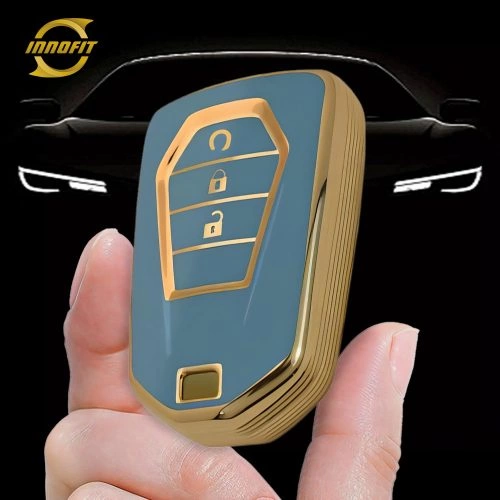 LSB1T1-Granny Grey-Gold Plating- Car Key Cover For Lsuzu