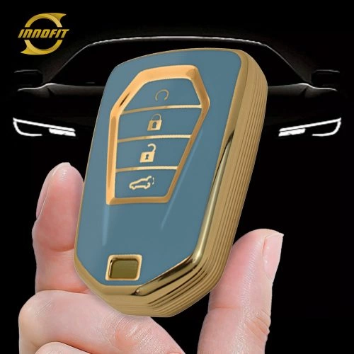 LSB2T1-Granny Grey-Gold Plating- Car Key Cover For Lsuzu
