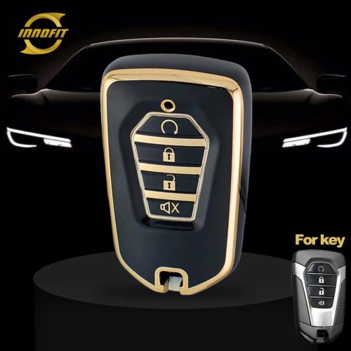 LSB4T1-Black-Gold Plating- Car Key Cover For Lsuzu