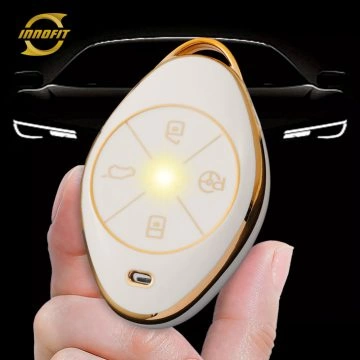 XPB1T1-White-Gold Plating- Car Key Cover For XPENG