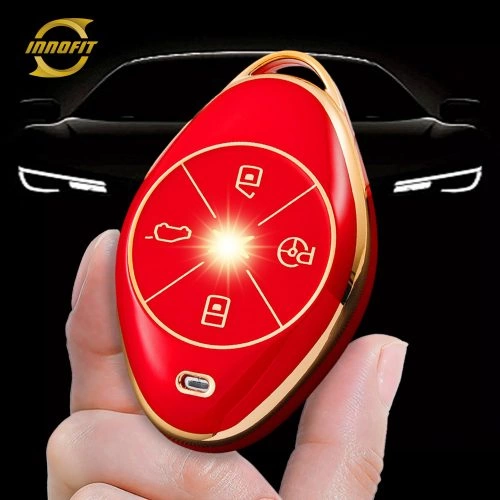 XPB1T1-Red-Gold Plating- Car Key Cover For XPENG