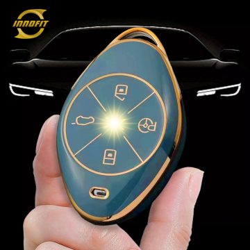 XPB1T1-Granny Grey-Gold Plating- Car Key Cover For XPENG