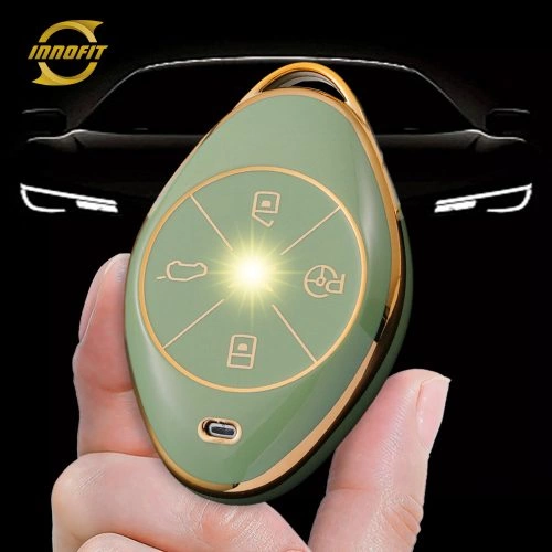 XPB1T1-Green-Gold Plating- Car Key Cover For XPENG