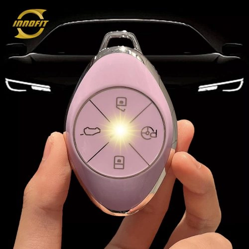 XPB1T1-Purple-Silver Plating- Car Key Cover For XPENG
