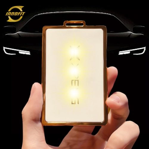 XPC1T1-Beyaz-Altın Kaplama- XPENG için Araba Anahtarı Kapağı