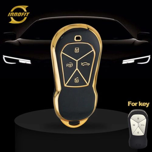 XPD1T1-Black-Gold Plating- Car Key Cover For XPENG