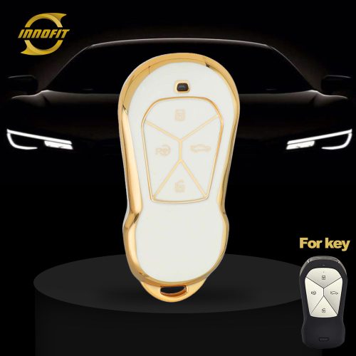 XPD1T1-White-Gold Plating- Car Key Cover For XPENG
