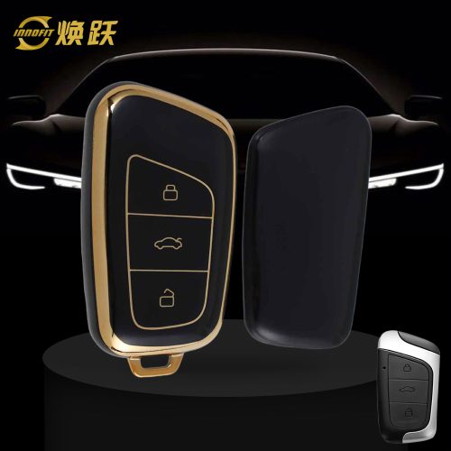 CRB1T1-Black-Gold Plating- Car Key Cover For Chery
