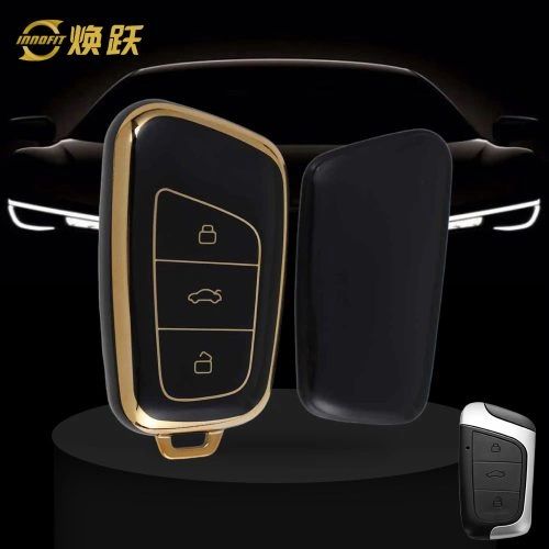 CRB1T1-Black-Gold Plating- Car Key Cover For Chery