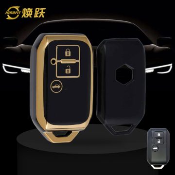 SUB3T1-Black-Gold Plating- Car Key Cover For Suzuki