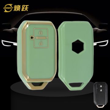 SUB2T1-Green-Gold Plating- Car Key Cover For Suzuki