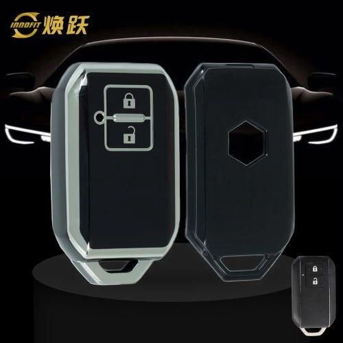 SUB2T1-Black-Silver Plating- Car Key Cover For Suzuki