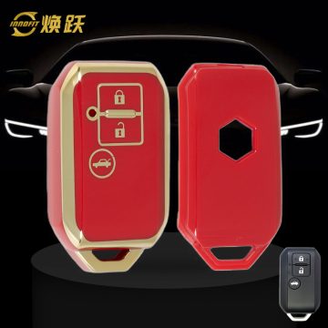 SUB3T1-Red-Gold Plating- Car Key Cover For Suzuki