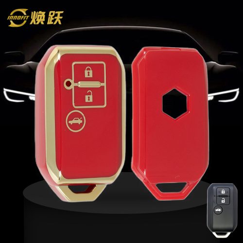 SUB3T1-Red-Gold Plating- Car Key Cover For Suzuki