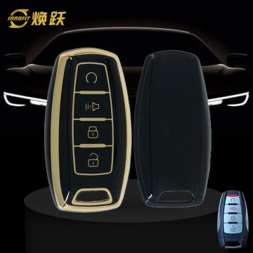 GRA3T1-Black-Gold Plating- Car Key Cover For Great Wall Motor